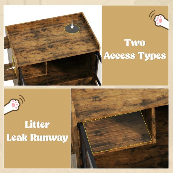 omnihaven 3 in 1 luxury hidden cat litter box enclosure with storage drawer