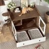 omnihaven 3 in 1 luxury hidden cat litter box enclosure with storage drawer