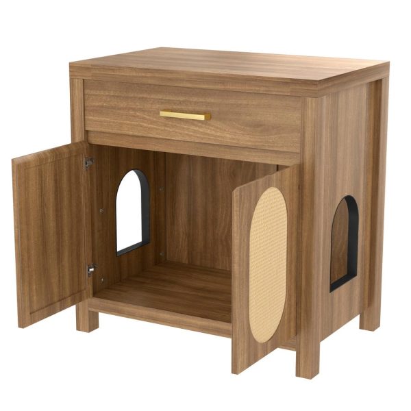 omnihaven 3 in 1 luxury hidden cat litter box enclosure with sisal scratching doors omnihaven 3 in 1 luxury hidden cat litter box enclosure with sisal scratching doors