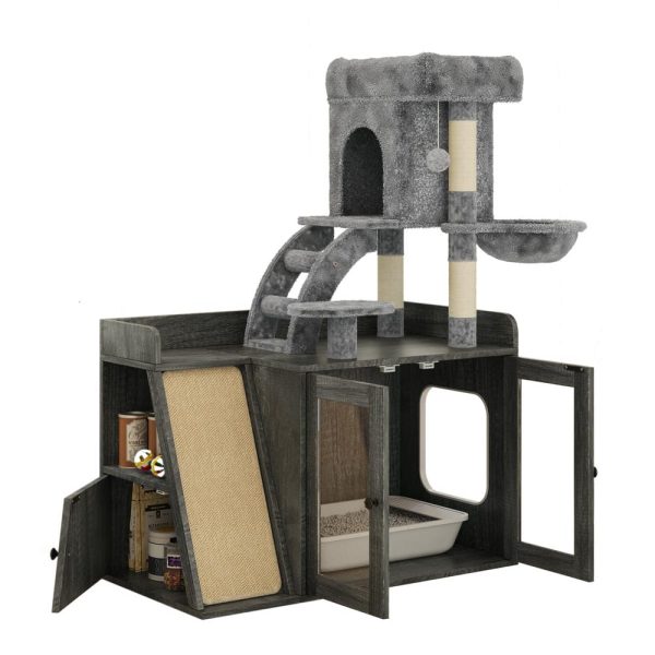 omnihaven all in one smart rgb cat tree & hidden litter box enclosure omnihaven all in one smart rgb cat tree & hidden litter box enclosure