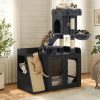 omnihaven all in one smart rgb cat tree & hidden litter box enclosure