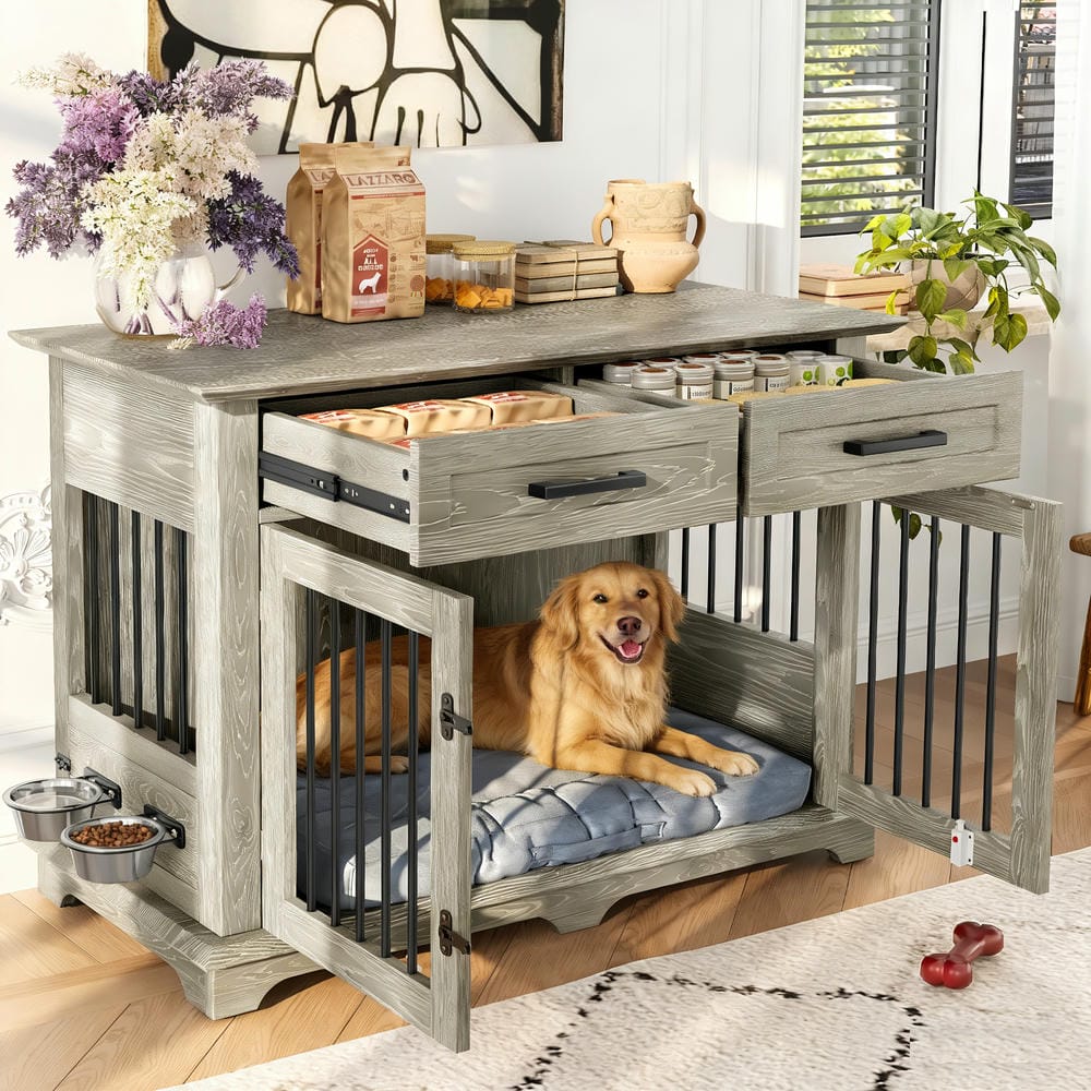Heavy duty dog crate furniture