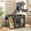 omnihaven all in one smart rgb cat tree & hidden litter box enclosure