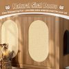 omnihaven 3 in 1 luxury hidden cat litter box enclosure with sisal scratching doors
