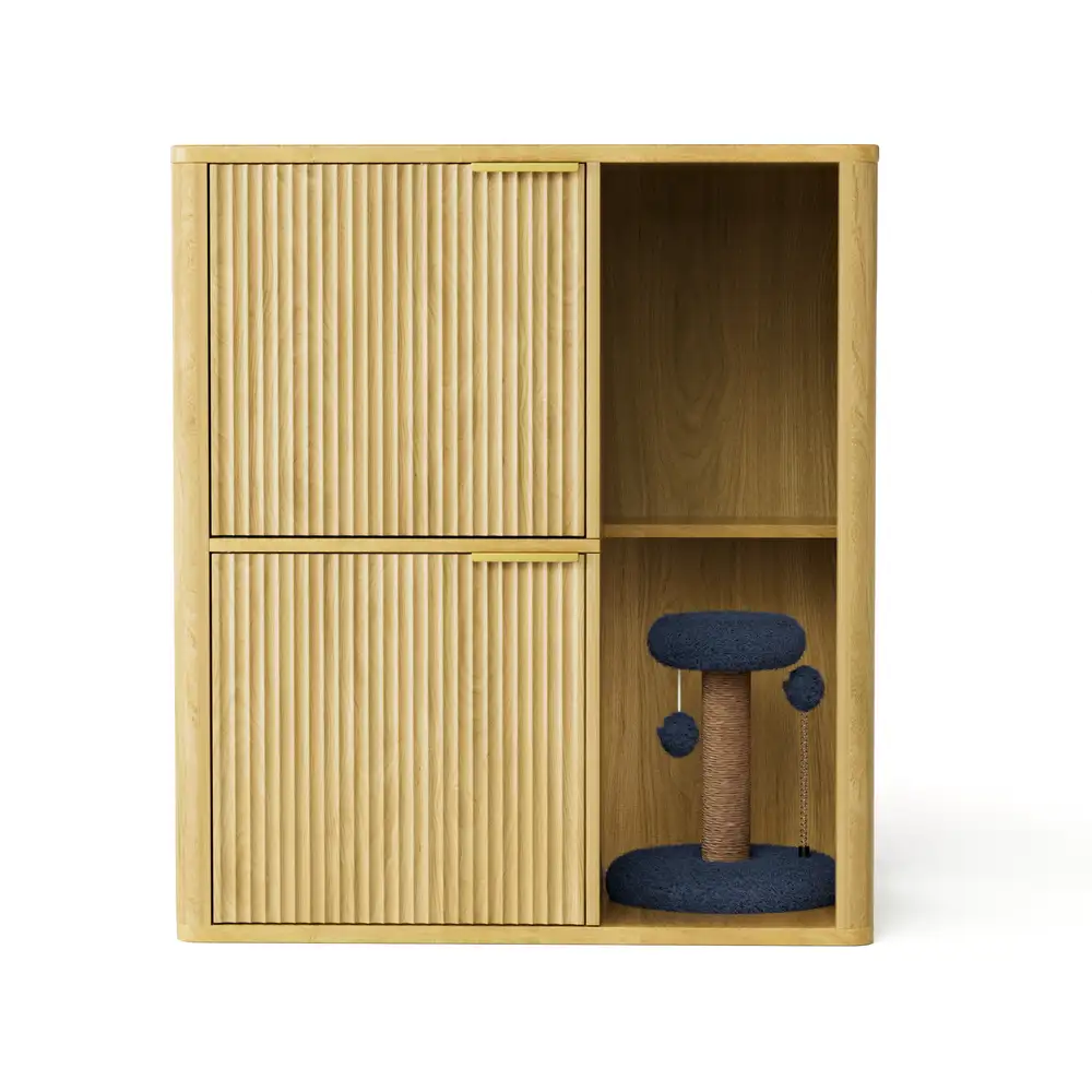 natural cat litter box furniture beside modern living room furniture