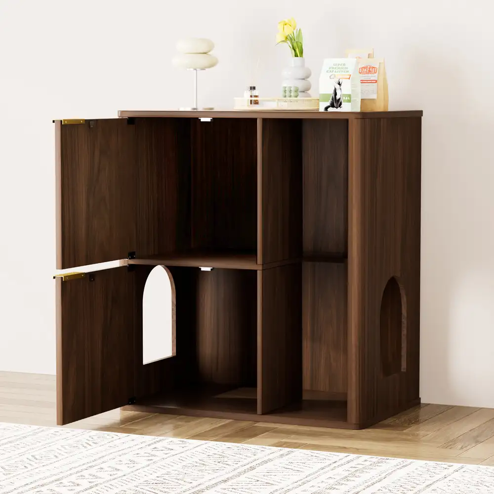 Modern cat litter box furniture cabinet