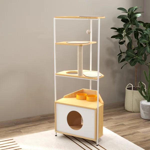 corner cat tree tower platforms
