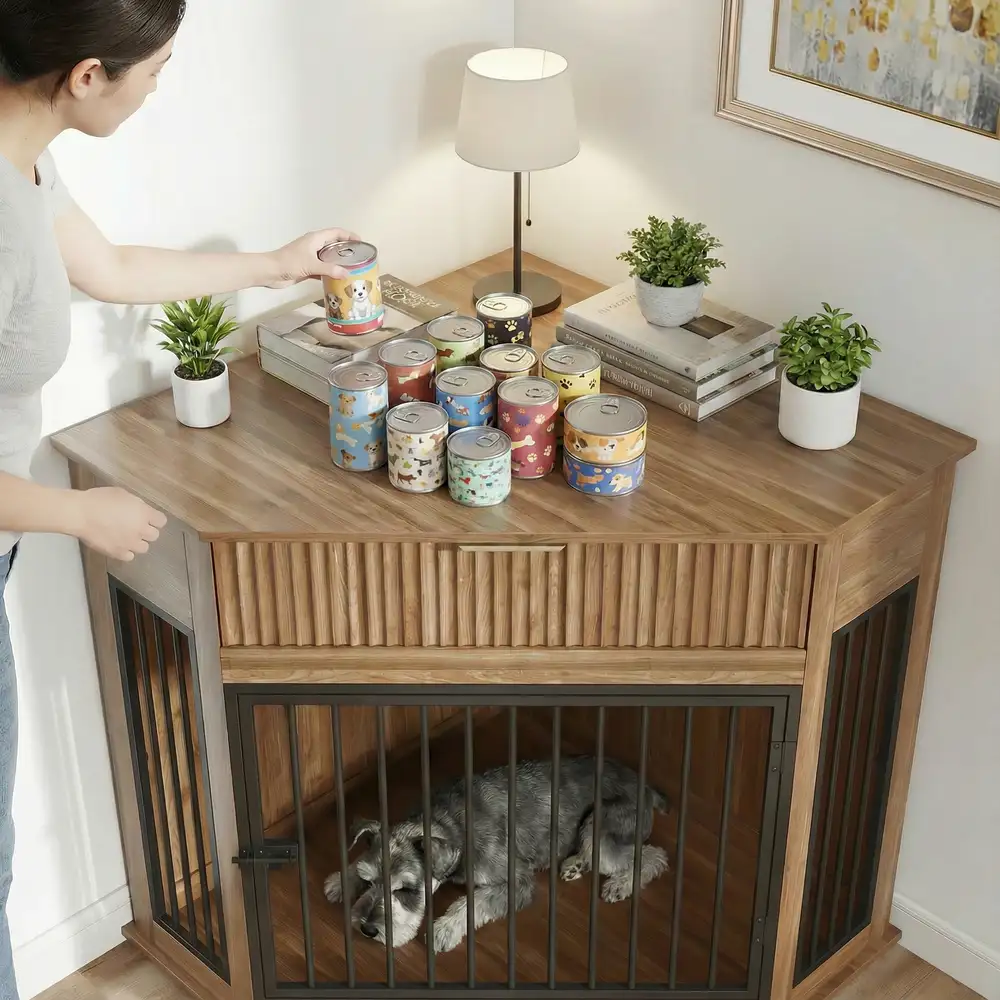scratch resistant MDF corner dog crate construction