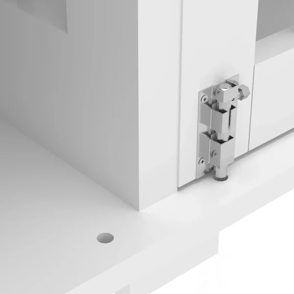 Sliding door lock latch detail