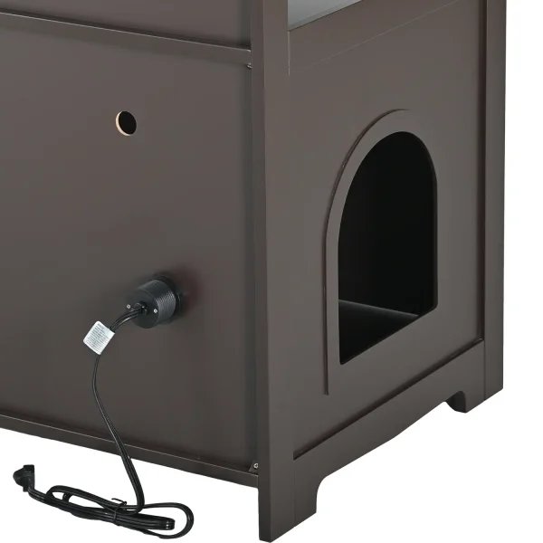 dual entry cat litter box enclosure