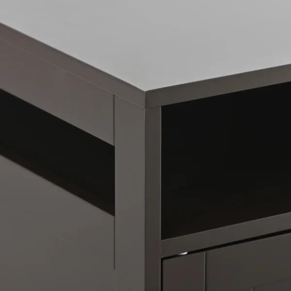 wooden cat litter box cabinet with storage